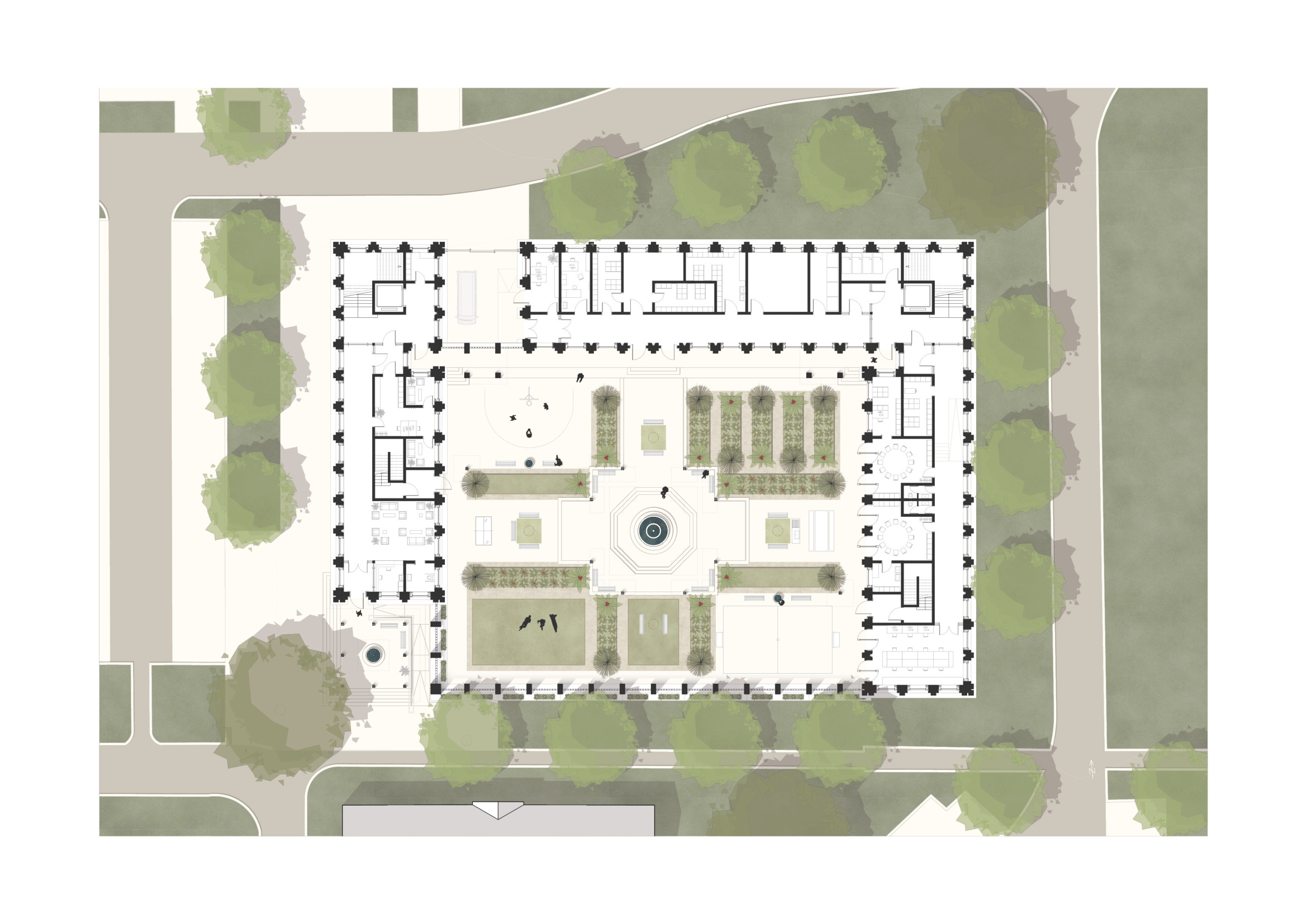 Lageplan koloriert